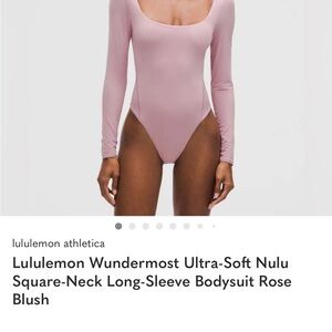 lululemon athletica Pink Long-Sleeve Bodysuit